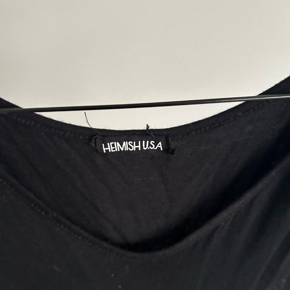 🧡5/$25🧡HEIMISH USA Classic Black Tank Top - Picture 2 of 3
